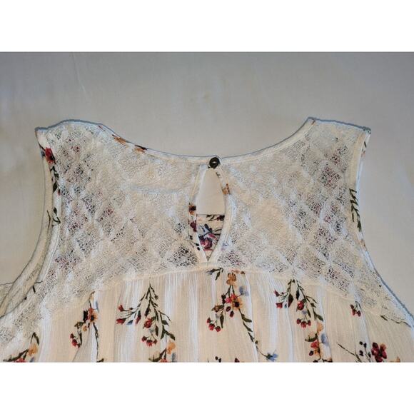 Mason & Belle Tank Womens Large White Lace Bohemian Cottagecore Sleeveless Flowy - Picture 7 of 8